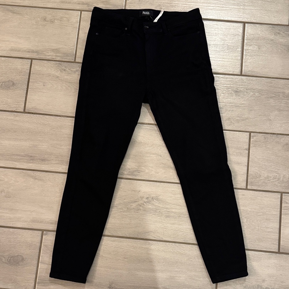 PAIGE Jet Black Denim Pants